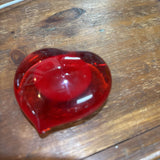 Glass Heart Paperweight