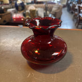 Short Ruffle Top Vase