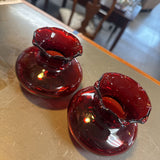 Short Ruffle Top Vase