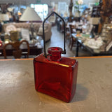 Square Vase w Metal Handle