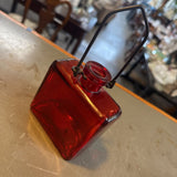 Square Vase w Metal Handle