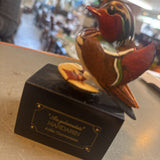 Mandarin Duck Figurine on Black Box