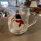 Glass Snowman Mug
