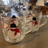 Glass Snowman Mug