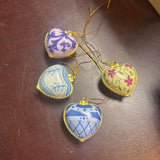 Porcelain Locket Heart Trinket Container