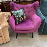 Tufted Purple Velvet Chair