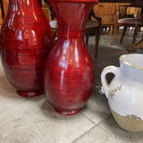 Red Bamboo Vase