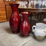 Red Bamboo Vase