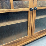 Mission Style Oak Media Console w/Tile Accents