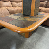 Scandinavian MCM Teak & Slate Coffee Table