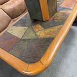 Scandinavian MCM Teak & Slate Coffee Table