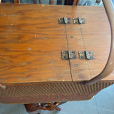 Vintage Redmon Woven Wicker Picnic Basket