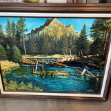Mountain&Lake Oil Painting by E. Aanestad