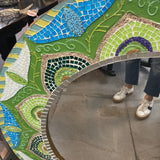 Mosaic Tiled Large Round Mirror
