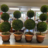 Faux Topiary Plants in Planter