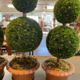 Faux Topiary Plants in Planter
