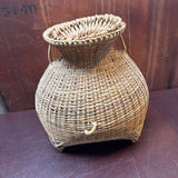 Handwoven African Basket w Lid