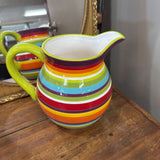 Crate & Barrel Stripe Pitcher