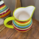 Crate & Barrel Stripe Pitcher
