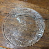 Glass Christmas Tree Platter
