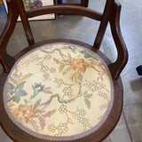 Carved Wood Needlepoint Chair