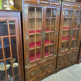 Vintage Asian Cabinet w/4 shelves, 4 doors, 3 drawers