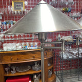 Brushed Stainless Steel Lamp w/Coned Shade