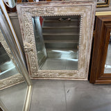 Rustic Distressed Carved Framed Mirror