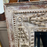 Rustic Distressed Carved Framed Mirror