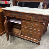 3 Drawer/1 Door Marble Top Dresser