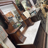 3 Drawer Marble Top Dresser w Mirror