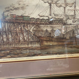Sehome Coal Wharf Water Color Signed/Numbered