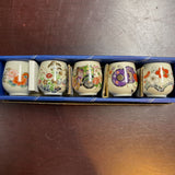 Vintage sake Cup Set of 5 In Box