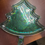 Vintage Indiana Glass Christmas Tree Plate