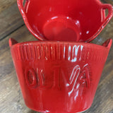 Ceramic Olive Bowl w/Handles