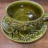 Vintage Vegetable Soup Bowl w/Saucer