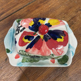 Floral Covered Butter Dish