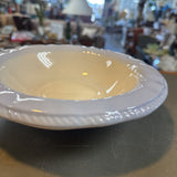 Ceramic Serving Bowl w Blue Edge Design