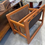 MCM Salin Mobler Teak & Leather Magazine Rack