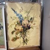 Botanical Painting on Burlap