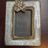 Enameled Floral Picture Frame