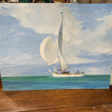 Richard Lewis Signed Sailboat Painting