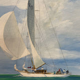 Richard Lewis Signed Sailboat Painting
