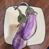 Handmade Eggplant Ceramic Dish