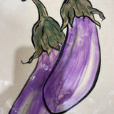 Handmade Eggplant Ceramic Dish