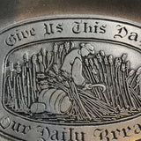 Vintage Daily Bread Pewter Tray