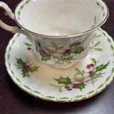 Vintage Flower of the Month December Teacup/Saucer