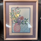 Needlepoint Flowers in Pot Art