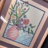 Needlepoint Flowers in Pot Art