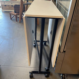White Folding Desk/Table on Wheels